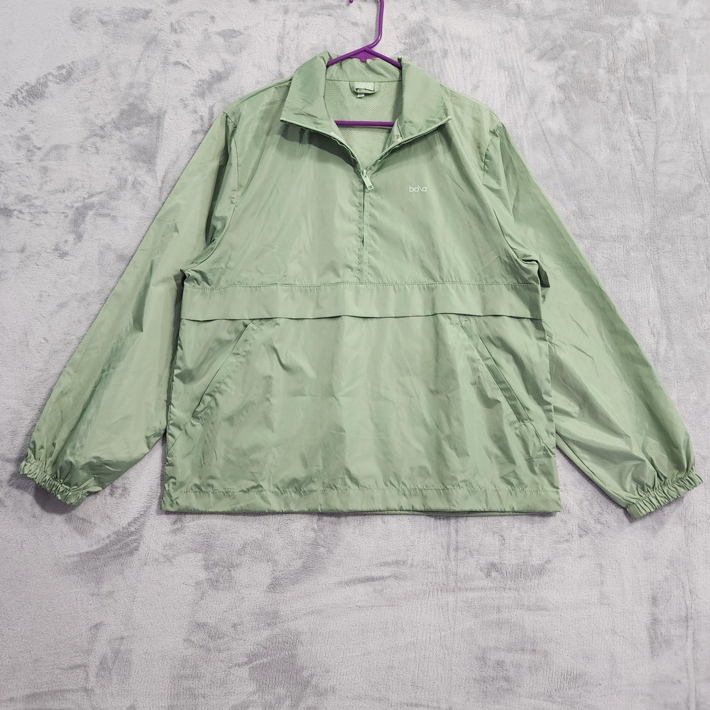 Bala Jacket Womens S/M Green Bangles 1/4 Zip Windbreaker Lightweight Pullover